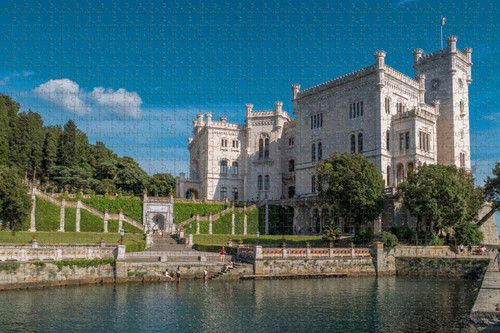 Jigsaw Puzzle for Adults Italy Trieste Castle Puzzle 1000 Piece Wooden Travel Souvenir