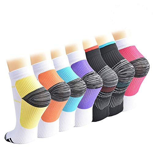 Running Compression Ankle Plantar Fasciitis Socks Athletic Sports Socks for Women and Men