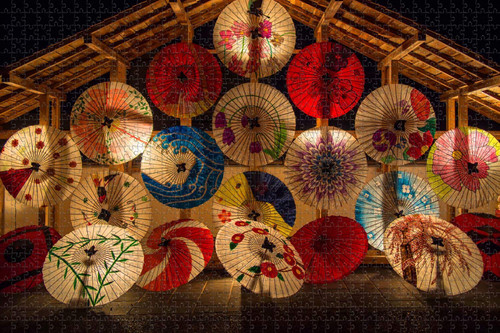 Jigsaw Puzzle for Adults Japanese Umbrella Japan Puzzle 1000 Piece Wooden Travel Souvenir