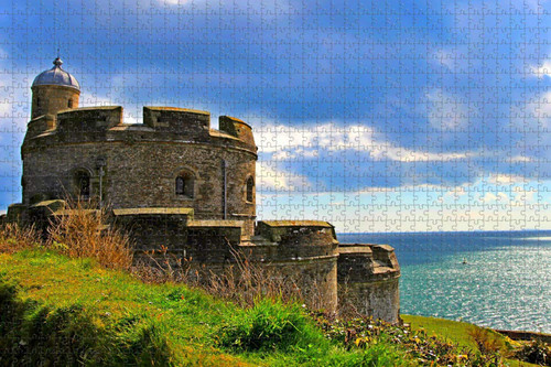 Jigsaw Puzzle for Adults UK England Pendennis Castle Falmouth Puzzle 1000 Piece Travel Souvenir Jigsaw Puzzle for Adults UK England Pendennis Castle Falmouth Puzzle 1000 Piece Travel Souvenir