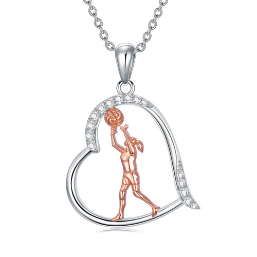 MISTBEE Volleyball Necklace for Women Girls 925 Sterling Silver Volleyball Pendant Inspirational Jewelry for Sports Lovers Gifts
