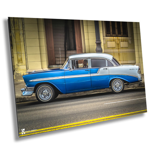 Cuba Photography, Chevrolet Bel-Air Havana, Classic Cars, Cuba Havana Decor, Havana Streets, Havana Cuba Photo, Canvas Print