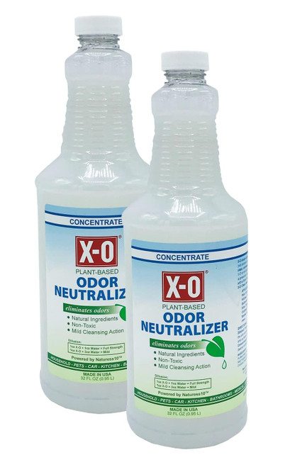 X-O Odor Neutralizer Cleaner CONCENTRATE (32oz, 1gal) - Natural, Plant-Based Odor Eliminator Deodorizer, All-Purpose Odor Remover, Smell Deodorizer, and Stain Removal for Pets