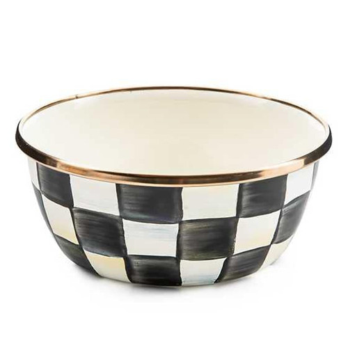 MACKENZIE-CHILDS Courtly Check Enamel Pinch Bowl, Small Bowl for Kitchen Ingredients