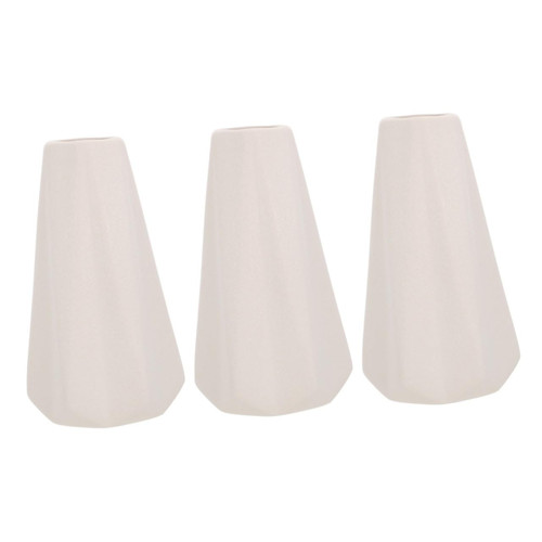 IMIKEYA 3pcs Origami Ceramic Vase Vases Small Vase Tall Vase Ceramic Flower Jug Tabletop Centerpiece Vase European Ceramic Floral Vase White Minimalist Flower Arrangement Ceramics Office