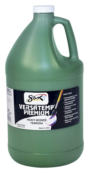 Sax Versatemp Premium Heavy-Bodied Tempera Paint, Green, 1 Gallon