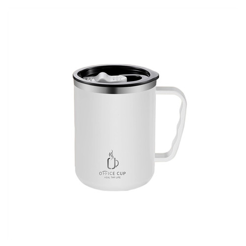 Mug Cups 500ml Thermos Mug 304 Stainless Steel Coffee Cup with Handle Leak-Proof Vacuum Insulated Cup Portable Water Bottle Coffee Mug (Color : White)