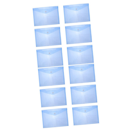 TEHAUX 60 Pcs Transparent File Bag Buckle File Bag A4 Size File Envelope Document Bag Plastic Envelope Folders Plastic Envelopes Document Envelope Organizer Pp A5 Letter Transparent Bag
