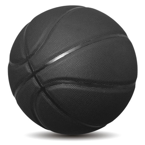 MINDCOLLISION Size 5/6/7 Solid Color Basketball, No Standard Non-Slip Wear-Resistant, Suitable for Indoor and Outdoor Children's Women's Youth Adult Basketball,Black,No. 5