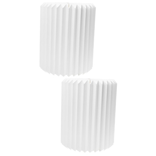 Uonlytech Folding Lantern 2pcs origami lantern chandelier lamp shades flower lamp plug in pendant light Origami Pendant Light shade Hanging Lampshade ceiling e27 white foldable Paper