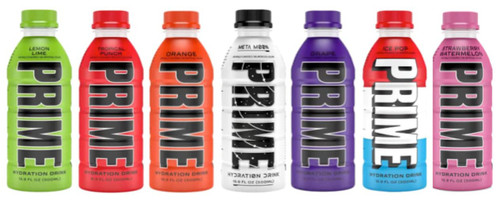 Prime Hydration Sports Drink Variety Pack - Energy Drink, Electrolyte Beverage - Lemon Lime, Tropical Punch, Orange, Grape, Ice Pop, Meta Moon, & Strawberry Watermelon - 16.9 Fl Oz (7 Pack - 7 Flavors)