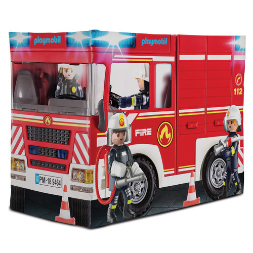 Hauck Playmobil, Large Fire Engine Tent for Children, Indoor Pretend Play, Easy to Assemble with Thick Sturdy Connection Points, Fun Graphics
