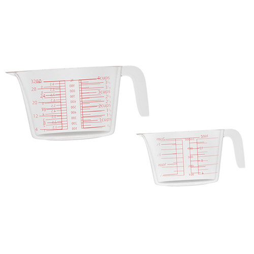 Luxshiny 2pcs Measuring Cup Graduated Mixing Cups Coffee Drinking Breakfast Milk Cup Creamer Jug Graduated Beaker Mug Terrarium Glass Containers Measuring Milk Glass Mixing Bowl With Scale