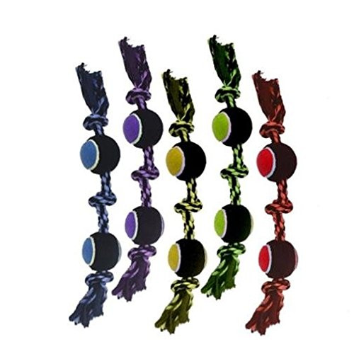 Multipet International Nuts For Knots Rope with Tennis Ball Toy