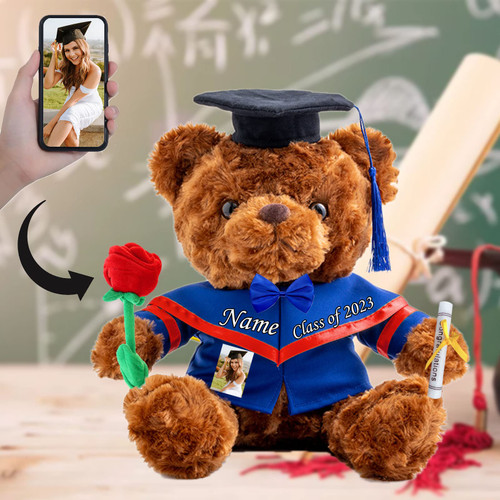 Personalized Gifts Teddy Bear with Photo+ Text, Graduation Bear Class of 2024 Personalized Teddy Bear for Graduation Day 2024 Kindergarten Graduation Gifts for Her 2024 High School (8-in-Text+Photo) Personalized Gifts Teddy Bear with Photo+ Text, Graduation Bear Class of 2024 Personalized Teddy Bear for Graduation Day 2024 Kindergarten Graduation Gifts for Her 2024 High School (8-in-Text+Photo)