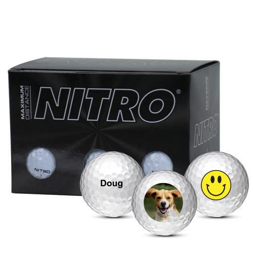 MYCUSTOMGOLFBALL Nitro Maximum Distance Personalized Golf Balls | Custom Golf Balls | Personalized Golf Balls