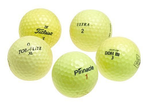 50 Yellow Color Mix AAAA/Near Mint Used Golf Balls