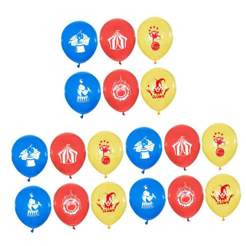 ABOOFAN 180 Pcs 12 Carnival Party Favors Celebration Balloon Birthday Latex Balloons Animal Latex Balloon Clown Printing Balloons Circus Balloons Clown Balloons Monkey Party Supplies