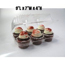 Cupcake Boxes, Cupcake Containers, 6 Pack Cupcake Containers, 6 compartment cupcake containers ( pack of 20, 6-Compartment)