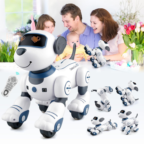 Remote Control Robot Dog Toys, Programmable Robotic Puppy for Kids, Interactive Remote Control Dog, Singing Dancing Stunt Robotic Dog Gift for Birthday