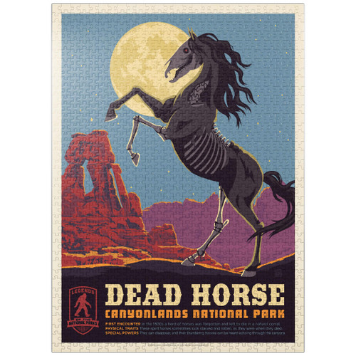 Legends of The National Parks: Canyonlands' Dead Horse, Vintage Poster - Premium 1000 Piece Jigsaw Puzzle for Adults Legends of The National Parks: Canyonlands' Dead Horse, Vintage Poster - Premium 1000 Piece Jigsaw Puzzle for Adults