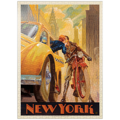 New York Minute, Vintage Poster - Premium 1000 Piece Jigsaw Puzzle for Adults