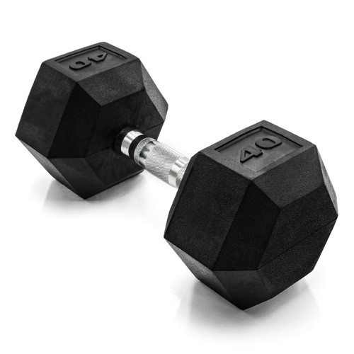 CAP Barbell 40 LB Coated Hex Dumbbell Weight, New Edition