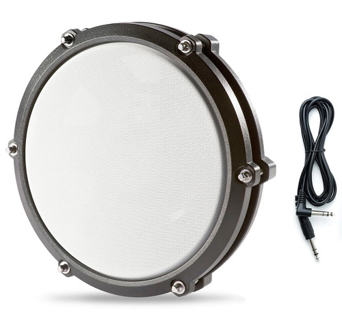 Alesis Nitro Max 8 Inch Single-Zone Mesh Tom Pad and Silverline Audio 10ft Trigger Cable Bundle (No Mount and Cable Only)