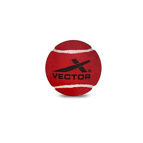KD Vector X Cricket Tennis Ball Heavy Cricket Ball Cricket - RED , Pack 6