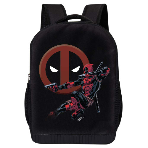 Marvel COMICS CLASSIC DEADPOOL BACKPACK BLACK DEADPOOL 18 INCH AIR MESH PADDED BAG (Deadpool Jump)