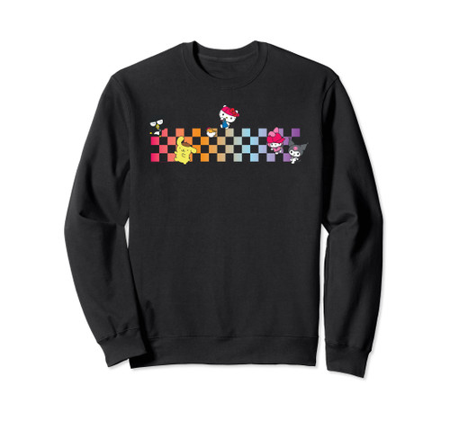 Hello Sanrio Characters Checkerboard Sweatshirt Sweatshirt