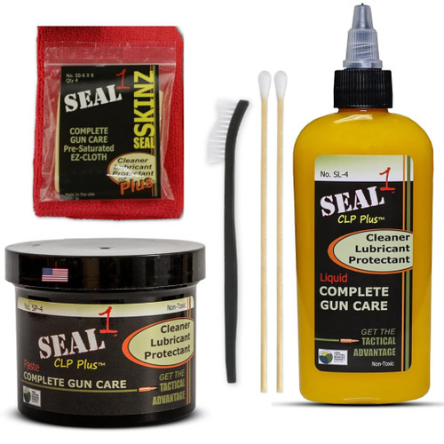 SEAL 1 Universal Cleaning Kit - Gun Cleaner Lubricant Protectant Firearm Bore Cleaner Gift Set Gun Accessories Gun Cleaning Bore Paste & Liquid Gun Lube for Guns Rust Preventative Dissolve Carbon -4oz SEAL 1 Universal Cleaning Kit - Gun Cleaner Lubricant Protectant Firearm Bore Cleaner Gift Set Gun Accessories Gun Cleaning Bore Paste & Liquid Gun Lube for Guns Rust Preventative Dissolve Carbon -4oz