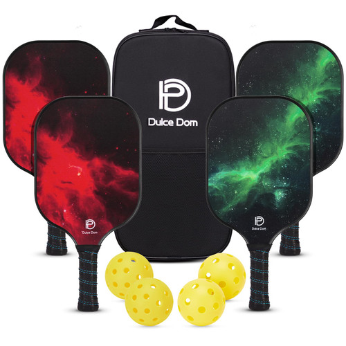 DULCE DOM Pickleball Paddles Set of 4, USAPA Approved Pickleball Set with Premium Pickleball Paddles, 4 Pickleball Balls & Pickleball Bag, Pickle Ball Rackets Gifts for Men Women DULCE DOM Pickleball Paddles Set of 4, USAPA Approved Pickleball Set with Premium Pickleball Paddles, 4 Pickleball Balls & Pickleball Bag, Pickle Ball Rackets Gifts for Men Women