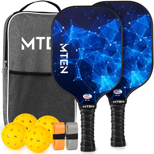 Pickleball Paddles Set of 2, USAPA Approved Fiberglass Surface Pickleball Set with 2 Pickleball Rackets, Pickle Ball Paddle Set ?for Beginners & Pros