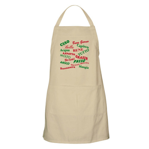 CafePress Italian Sayings BBQ Kitchen Apron with Pockets, Grilling Apron, Baking Apron