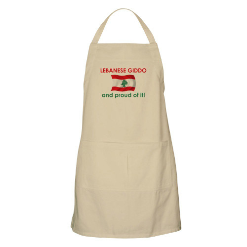 CafePress Proud Lebanese Giddo (Grandpa) BBQ Kitchen Apron with Pockets, Grilling Apron, Baking Apron