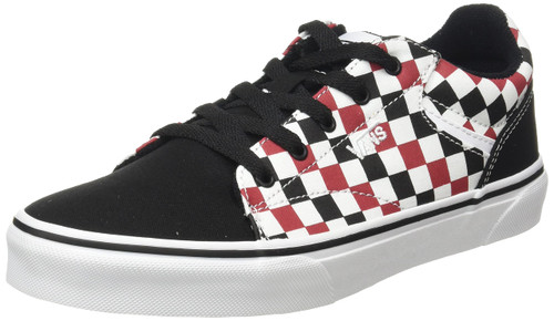 Vans Low-Top Trainers Sneaker, Checkerboard Chili Pepper White, 6 US Unisex Big Kid