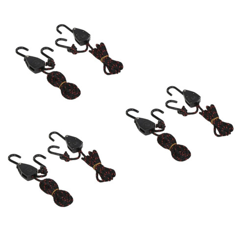 6 Pairs Adjustable Rope Clip Hanger Kayak Pulley tie Down Rope Kayak Straps tie Down Kayak Bow Stern Ratchet Grow Light Rope Hangers Grow Light Ratchet Rope Luggage Rack Plant