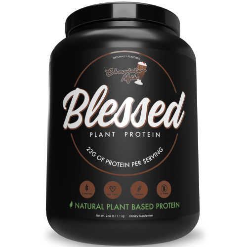 BLESSED Vegan Protein Powder - Plant Based Protein Powder Meal Replacement Protein Shake, 23g of Pea Protein Powder, Dairy Free, Gluten Free, Soy Free, No Sugar Added, 30 Servings (Chocolate Mylk) BLESSED Vegan Protein Powder - Plant Based Protein Powder Meal Replacement Protein Shake, 23g of Pea Protein Powder, Dairy Free, Gluten Free, Soy Free, No Sugar Added, 30 Servings (Chocolate Mylk)