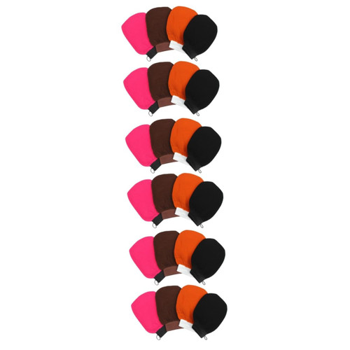 Balacoo 24 Pcs Shower Bath Mitten Bath Wash Cloth Exfoliating Shower Mitt Bath Shower Glove Exfoliating Bath Mitt Bath Loofah Mitt Bath Gloves Scrubber Towel Black Gloves Tub Take a Bath