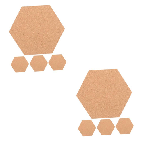 Operitacx 8 Pcs Hexagonal Corkboard Decorative Cork Board Cork Wall Hexagon Board Reminder Message Board Announcement Message Boards Household Cork Board Bulletin Board Office Photo