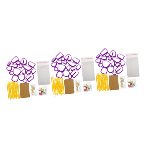 SEWACC 3 Sets Clay Earring Molds Jewelry Making Supplies Polymer Clay Earrings Kit Earring Making Kit Clay Jewelry Cutters Polymer Clay Cutters Plastic Clay Molds Plastic Jewels Abs Metal