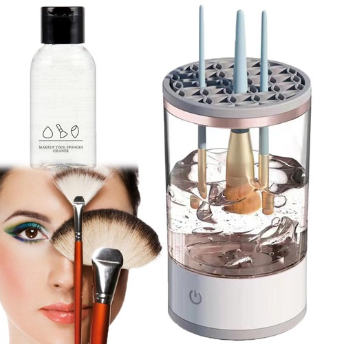 FOTTEPP Brushly Pro Cosmetic Brush Cleaner, Brushly Pro Make up Cleaner, Brushy Makeup Brush Cleaner, Electric Makeup Brush Cleaner, Brushly Pro Brush Cleaner (1PC-with 50ml Cleaner) FOTTEPP Brushly Pro Cosmetic Brush Cleaner, Brushly Pro Make up Cleaner, Brushy Makeup Brush Cleaner, Electric Makeup Brush Cleaner, Brushly Pro Brush Cleaner (1PC-with 50ml Cleaner)