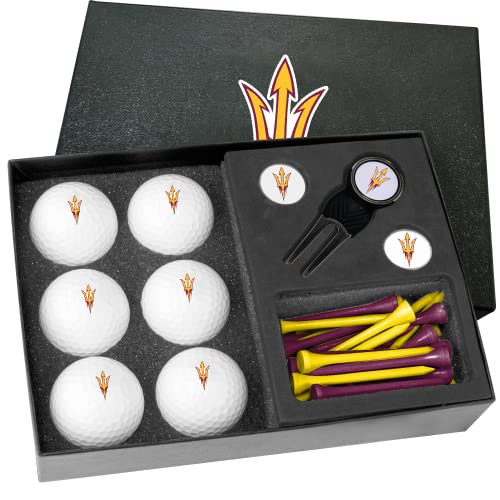 Golfballs.com Classic Arizona State Sun Devils Half-Dozen Gift Set with Divot Tool - Blank Balls