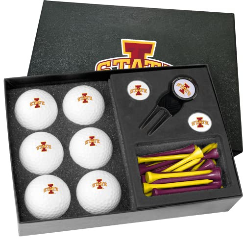 Golfballs.com Classic Iowa State Cyclones Half-Dozen Gift Set with Divot Tool - Blank Balls