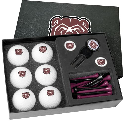 Golfballs.com Classic Southwest Missouri State Bears Half-Dozen Gift Set with Divot Tool - Blank Balls