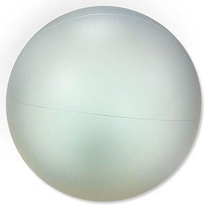 16-Inch Deflated Size Clear Opaque Beach Ball - Inflatable to 12-Inches Diameter