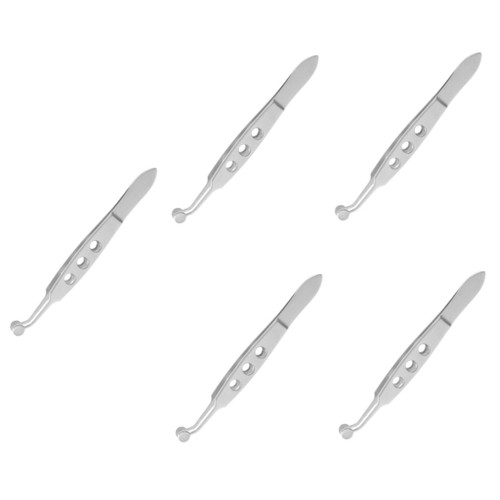 FOMIYES Tweezers Meibomian Gland Massage Forceps Stainless Steel Eyelid Massage Tweezers Expressor Forceps/tweezers/Forceps tweezers for lash extensions curved grain of wheat Extensions