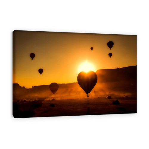 EYEZER Hot Air Balloon Poster Hot Air Balloon Decorations Hot Air Balloon Wall Decor Hot Air Balloon Painting for home decorSun 30x45cm(12x18in) Frameless