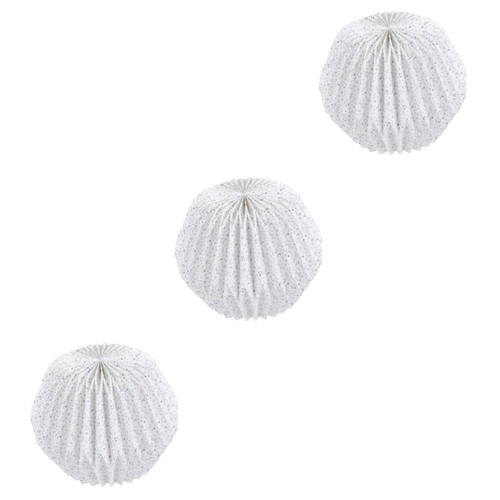 OSALADI 3pcs Paper Folding Lampshade Paper Lamp Cover Hanging Lampshade Origami Paper Lantern Puzzle Pendant Lamp Shade Decorative Lampshade Paper Origami Lamp Shade Rice Paper Pleated E27